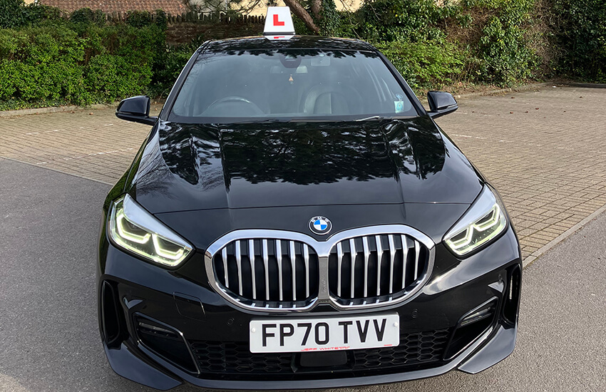 Front view of instructor car